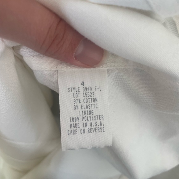 Donna Degnan White Floral Print Jacket & Pants Set Women’s Size 4 Cotton Blend - Picture 9 of 14